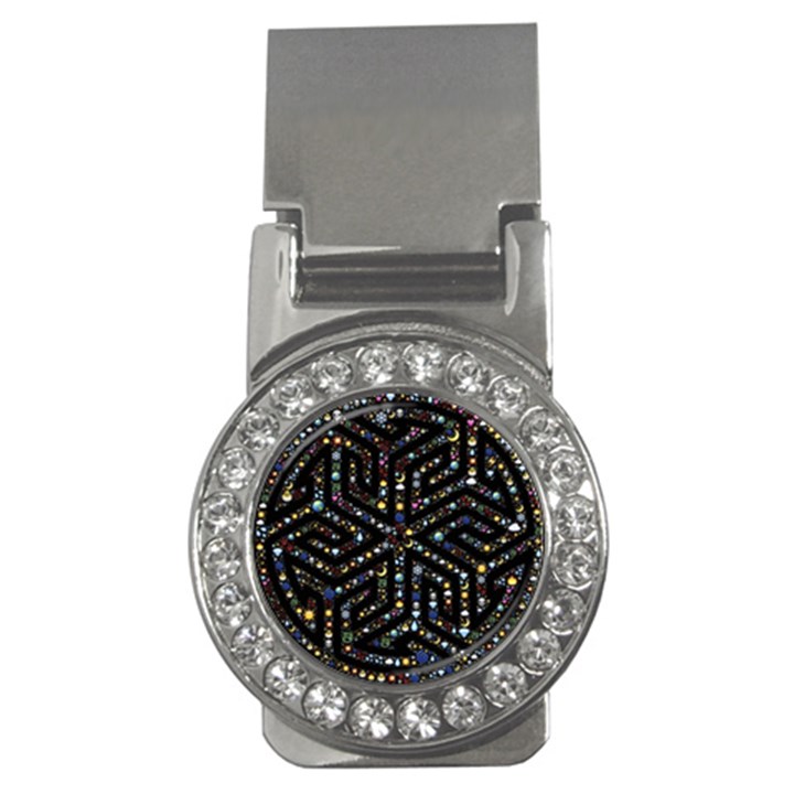 Symbol Wheel Mandala Design Money Clips (CZ) 