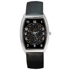 Symbol Wheel Mandala Design Barrel Style Metal Watch by Simbadda