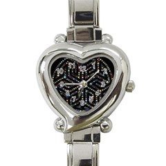 Symbol Wheel Mandala Design Heart Italian Charm Watch by Simbadda