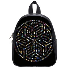 Symbol Wheel Mandala Design School Bag (small) by Simbadda