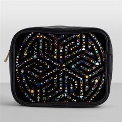 Symbol Wheel Mandala Design Mini Toiletries Bag (one Side) by Simbadda