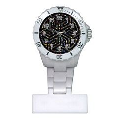 Symbol Wheel Mandala Design Plastic Nurses Watch by Simbadda