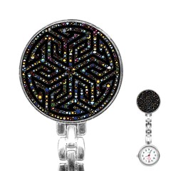 Symbol Wheel Mandala Design Stainless Steel Nurses Watch by Simbadda