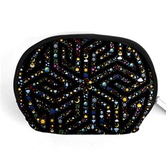 Symbol Wheel Mandala Design Accessory Pouch (medium) by Simbadda