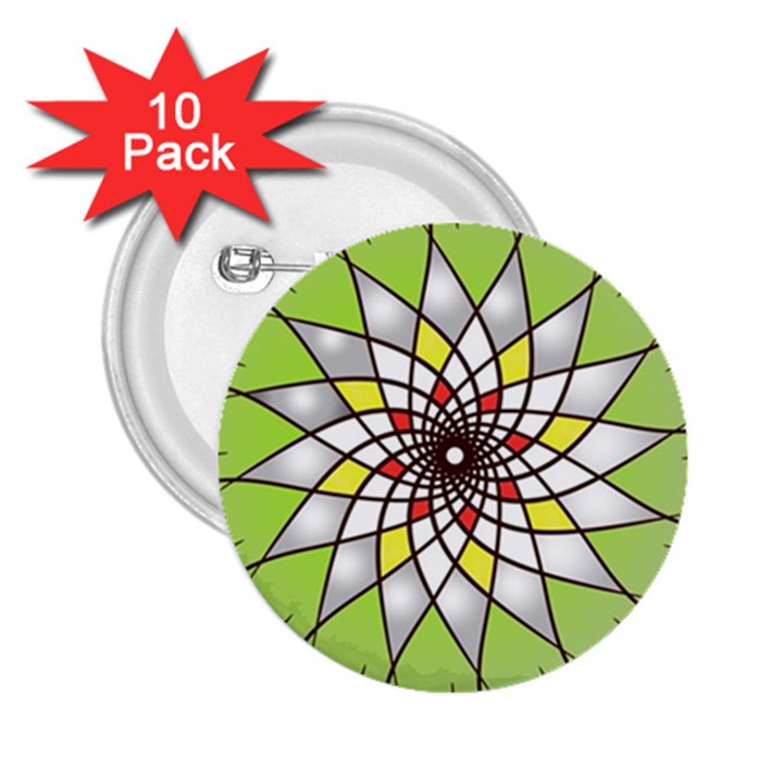 Mandala Model Figure Graphics 2.25  Buttons (10 pack) 