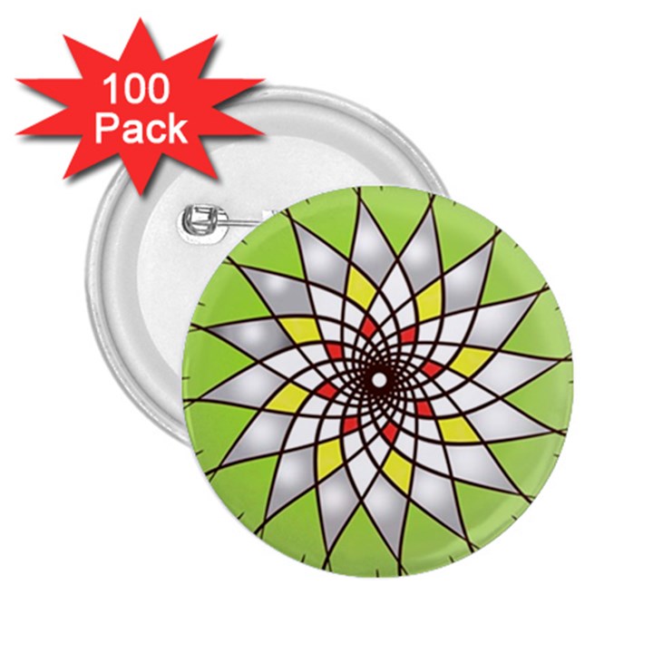 Mandala Model Figure Graphics 2.25  Buttons (100 pack) 