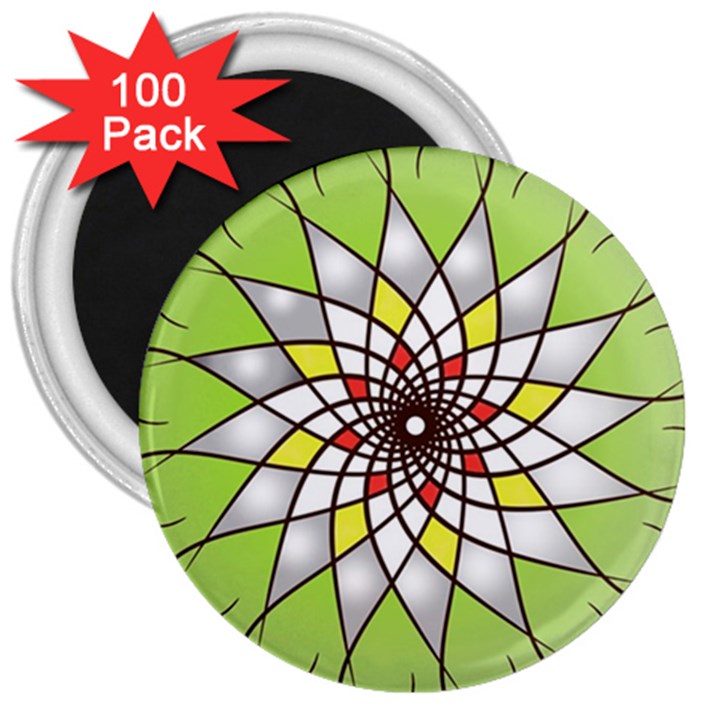 Mandala Model Figure Graphics 3  Magnets (100 pack)