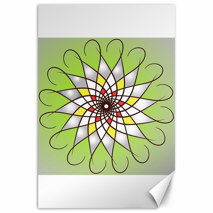 Mandala Model Figure Graphics Canvas 24  x 36 