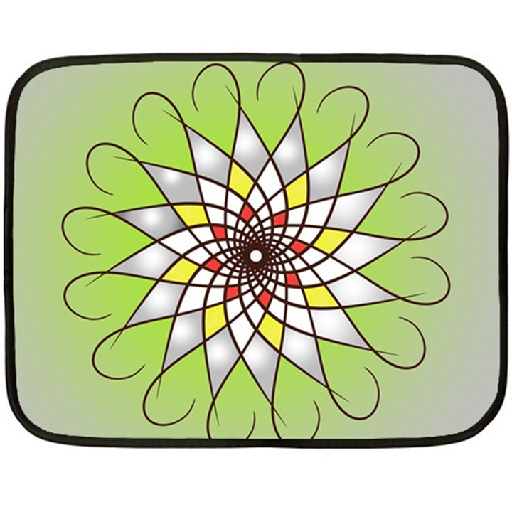 Mandala Model Figure Graphics Double Sided Fleece Blanket (Mini) 