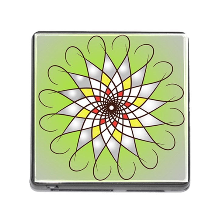 Mandala Model Figure Graphics Memory Card Reader (Square 5 Slot)