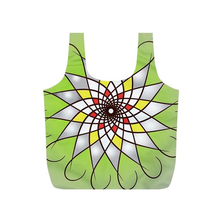 Mandala Model Figure Graphics Full Print Recycle Bag (S)