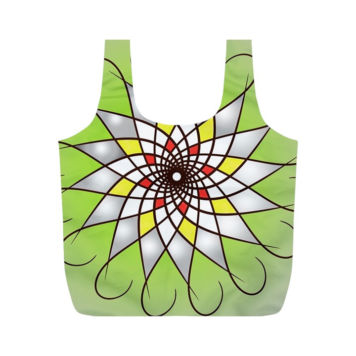 Mandala Model Figure Graphics Full Print Recycle Bag (M)