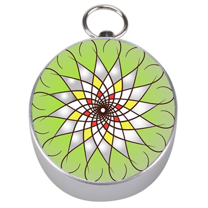 Mandala Model Figure Graphics Silver Compasses