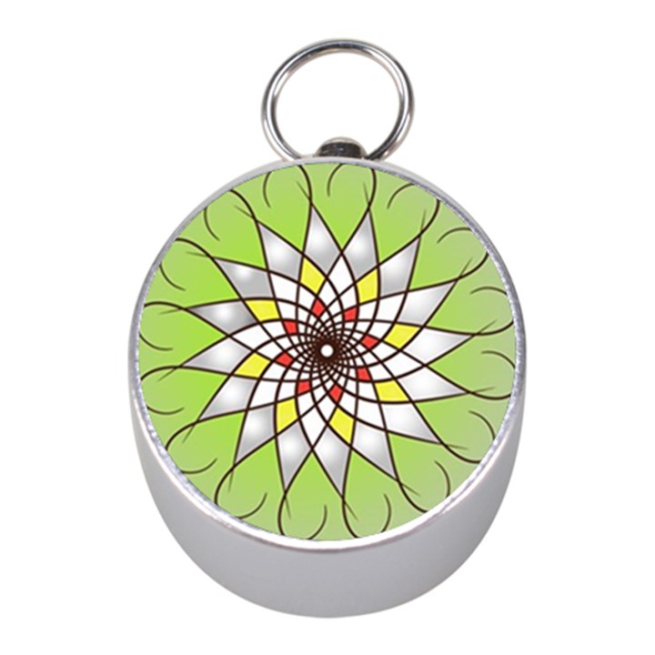 Mandala Model Figure Graphics Mini Silver Compasses