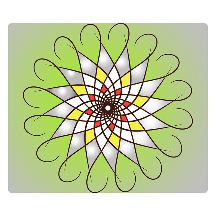 Mandala Model Figure Graphics Double Sided Flano Blanket (Small) 