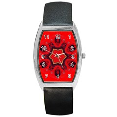 Chakra Art Heart Healing Red Barrel Style Metal Watch by Simbadda