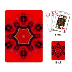 Chakra Art Heart Healing Red Playing Cards Single Design by Simbadda