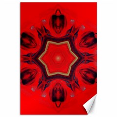 Chakra Art Heart Healing Red Canvas 12  X 18 