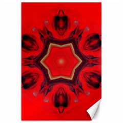 Chakra Art Heart Healing Red Canvas 20  X 30  by Simbadda