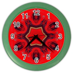 Chakra Art Heart Healing Red Color Wall Clock by Simbadda