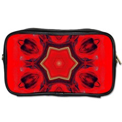 Chakra Art Heart Healing Red Toiletries Bag (one Side) by Simbadda