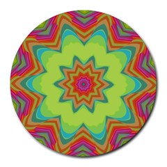 Abstract Art Abstract Background Pattern Round Mousepads by Simbadda