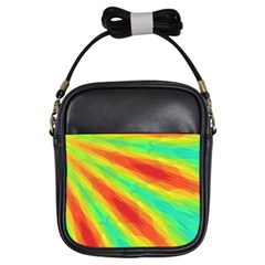 Graphic Kaleidoscope Geometric Girls Sling Bag by Simbadda