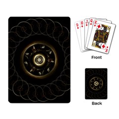 Fractal Gold Mandala Fractal Art Playing Cards Single Design by Simbadda