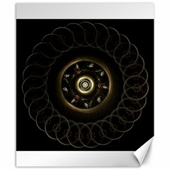 Fractal Gold Mandala Fractal Art Canvas 8  X 10  by Simbadda