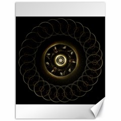 Fractal Gold Mandala Fractal Art Canvas 18  X 24  by Simbadda