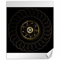 Fractal Gold Mandala Fractal Art Canvas 11  X 14  by Simbadda