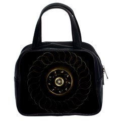 Fractal Gold Mandala Fractal Art Classic Handbag (two Sides) by Simbadda