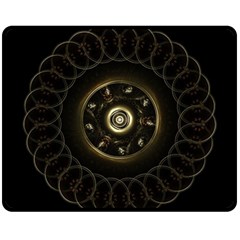 Fractal Gold Mandala Fractal Art Fleece Blanket (medium)  by Simbadda