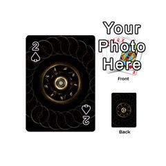 Fractal Gold Mandala Fractal Art Playing Cards 54 (mini) by Simbadda