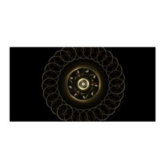 Fractal Gold Mandala Fractal Art Satin Wrap by Simbadda