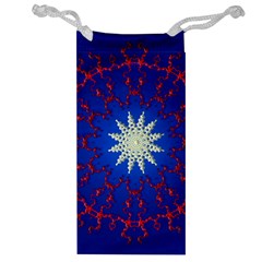 Mandala Abstract Fractal Patriotic Jewelry Bag by Simbadda