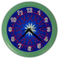 Mandala Abstract Fractal Patriotic Color Wall Clock by Simbadda