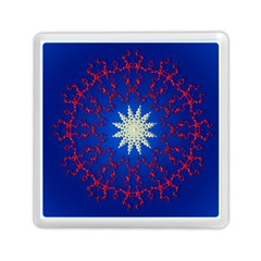 Mandala Abstract Fractal Patriotic Memory Card Reader (square) by Simbadda