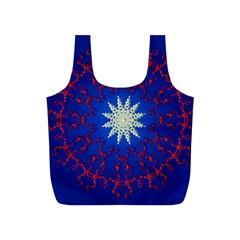 Mandala Abstract Fractal Patriotic Full Print Recycle Bag (s) by Simbadda