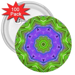 Abstract Art Colorful 3  Buttons (100 Pack)  by Simbadda