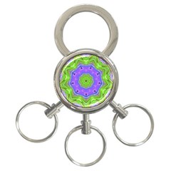 Abstract Art Colorful 3-ring Key Chains by Simbadda