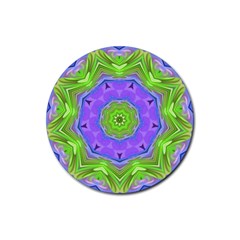 Abstract Art Colorful Rubber Coaster (round)  by Simbadda