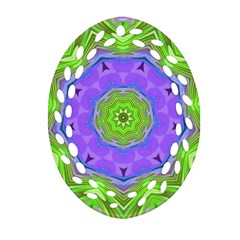 Abstract Art Colorful Oval Filigree Ornament (two Sides)