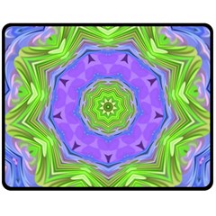 Abstract Art Colorful Double Sided Fleece Blanket (medium)  by Simbadda