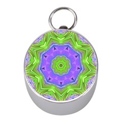 Abstract Art Colorful Mini Silver Compasses by Simbadda