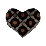 Texture Background Pattern Standard 16  Premium Heart Shape Cushions Back