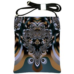 Art Pattern Fractal Art Artwork Design Shoulder Sling Bag by Simbadda