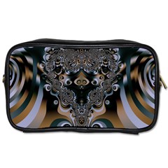 Art Pattern Fractal Art Artwork Design Toiletries Bag (two Sides) by Simbadda