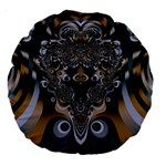 Art Pattern Fractal Art Artwork Design Large 18  Premium Round Cushions Back