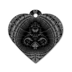 Art Artwork Fractal Digital Art Dog Tag Heart (one Side) by Simbadda